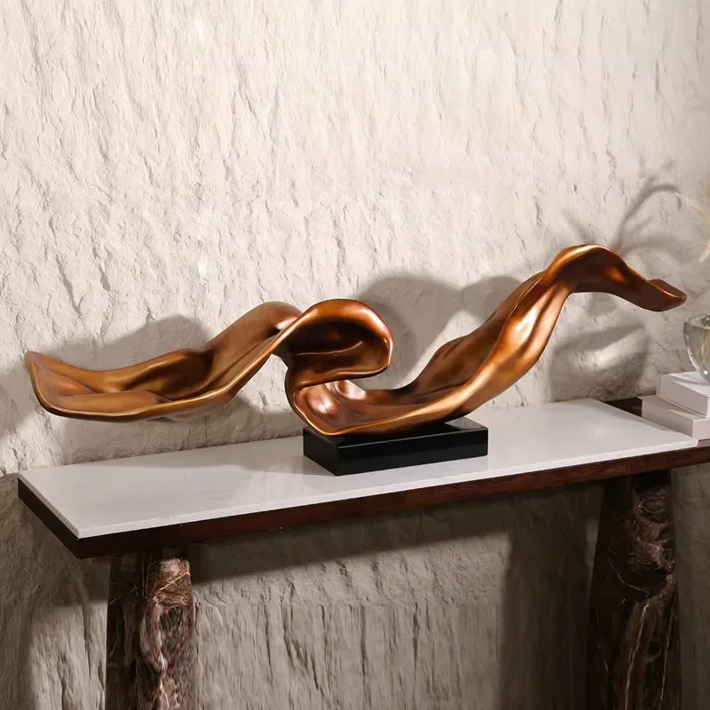 Nordic style handmade antique brass accessories desktop supplies modern resin luxury desktop abstract sculpture home