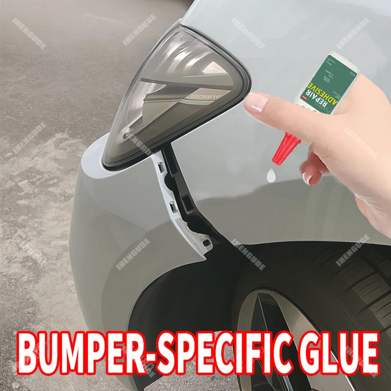 Heavy-Duty Car Bumper Plastic Adhesive - Structural Repair Adhesive for Cracks, Chips, and Impact Damage - No Welding Required, Suitable for Bumpers, Mirror Bases, and Exterior Plastic Repair - Recommended by Auto Detailing Technicians, Quick Solution, Strong Adhesion, DIY Repair Special Use