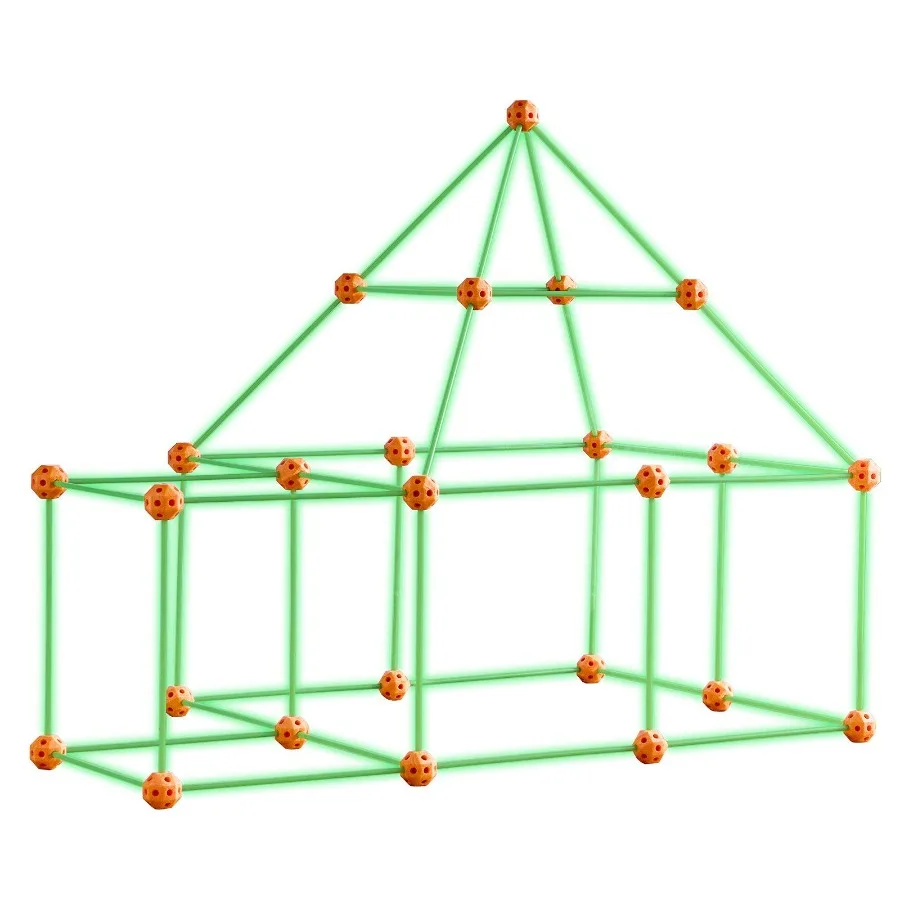 

Glow In The Dark Christmas Gift Tent Fort Building Kit for Glow In The Dark STEM Construction Toy 85P
