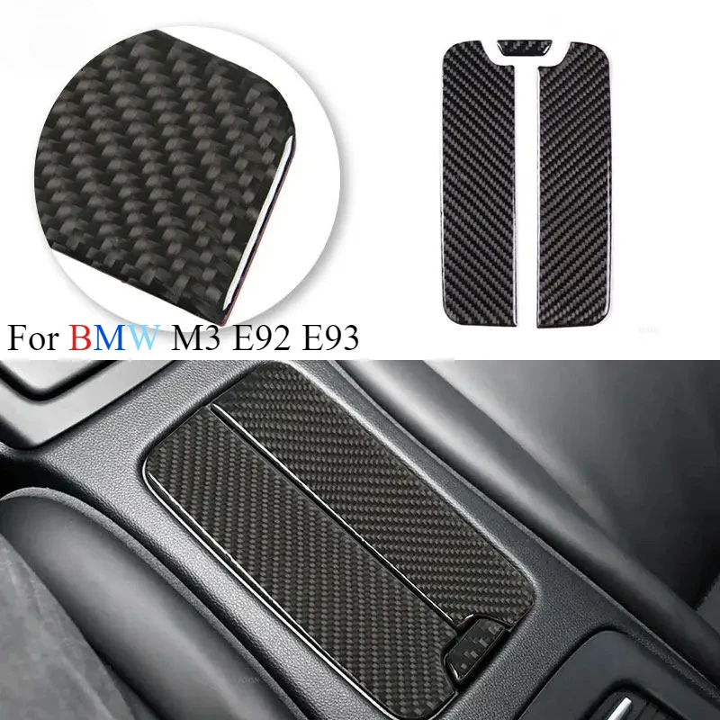 For BMW M3 E92 Coupe E93 convertible 2007‑2013 Carbon Fiber Car Interior Accessories Rear Seat Center Armrest Box Cover Trim