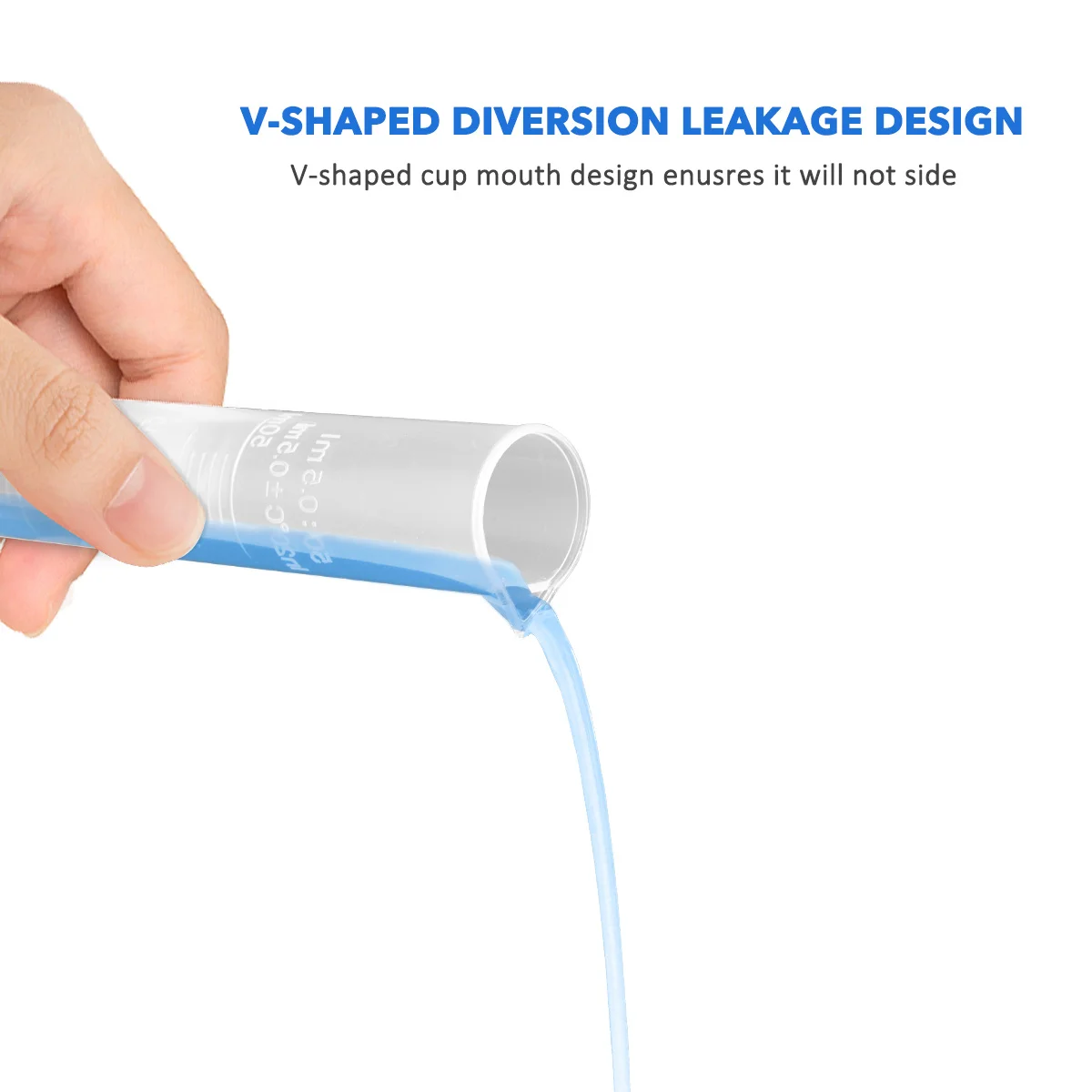 

5pcs Transparent Plastic Graduated Measuring Cylinder 10Ml 25Ml 50Ml 100Ml 250Ml Science Lab Test Tube Stable Base Easy Pouring