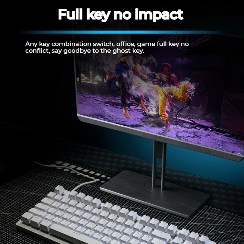 Mechrevo K310 Mechanical Keyboard Usb Wired 87 Keys Gaming Keyboard Backlit Keyboard Strong  For Game Laptop Pc Peripheral