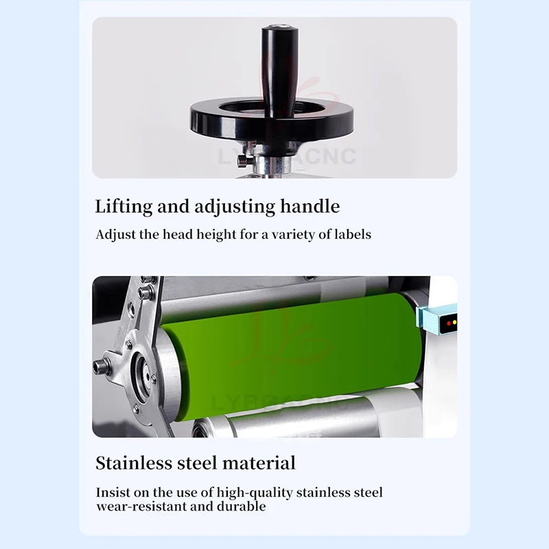 Mesin Pelabel Otomatis LY-140 untuk Botol Datar/Bulat, Penggunaan 2in1 Labeler Stiker dengan Conveyor Belt 460*140MM