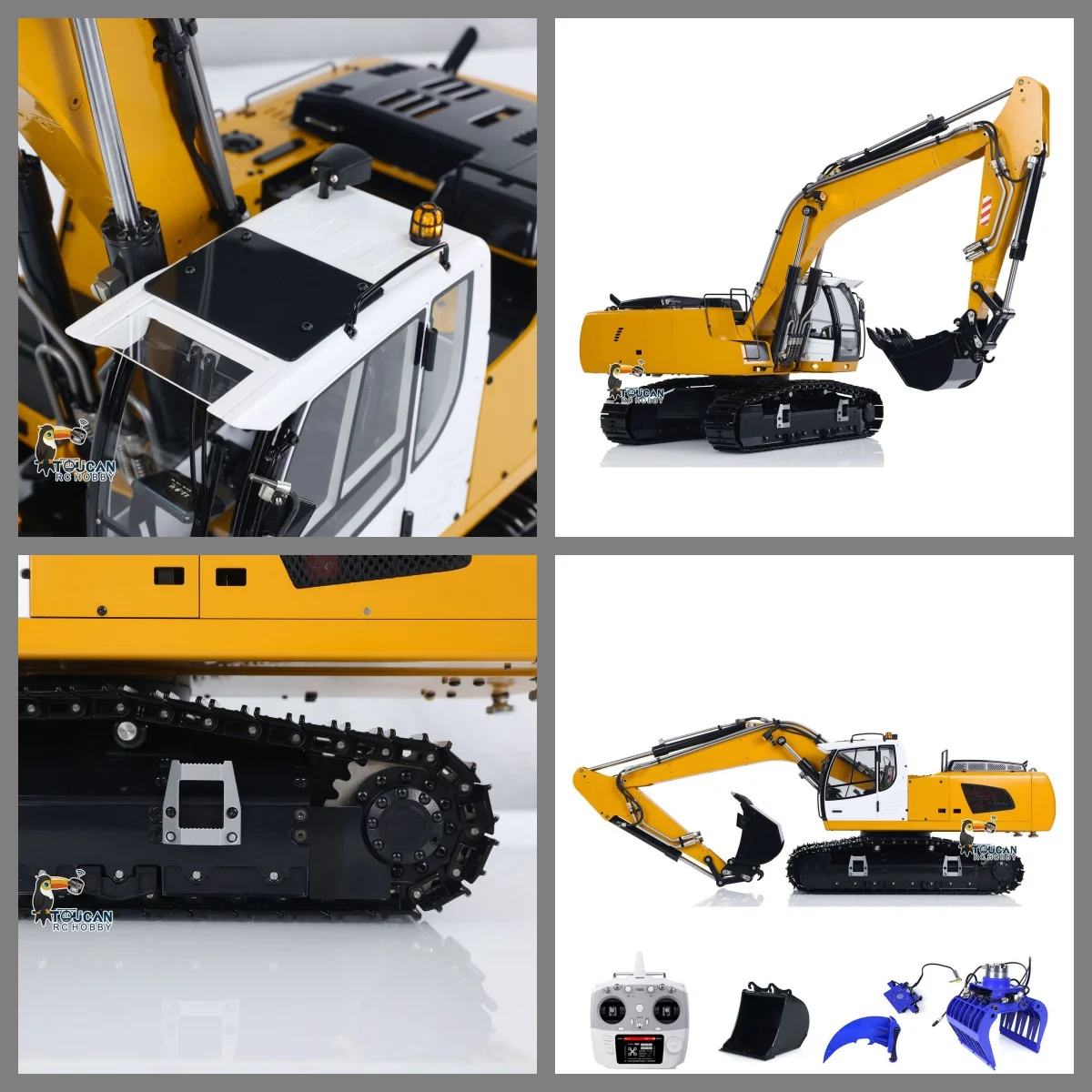

RC Hydraulic Excavator 1/14 MTM 946 T12D Radio Remote Control Truck Construction Vehicle Car Grab Bucket Ripper Light Toys