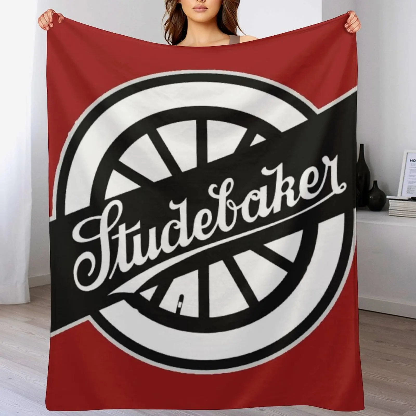 

Studebaker Wheel Logo Throw Blanket Warm Flannel Blanket for Couch Chair Bedroom