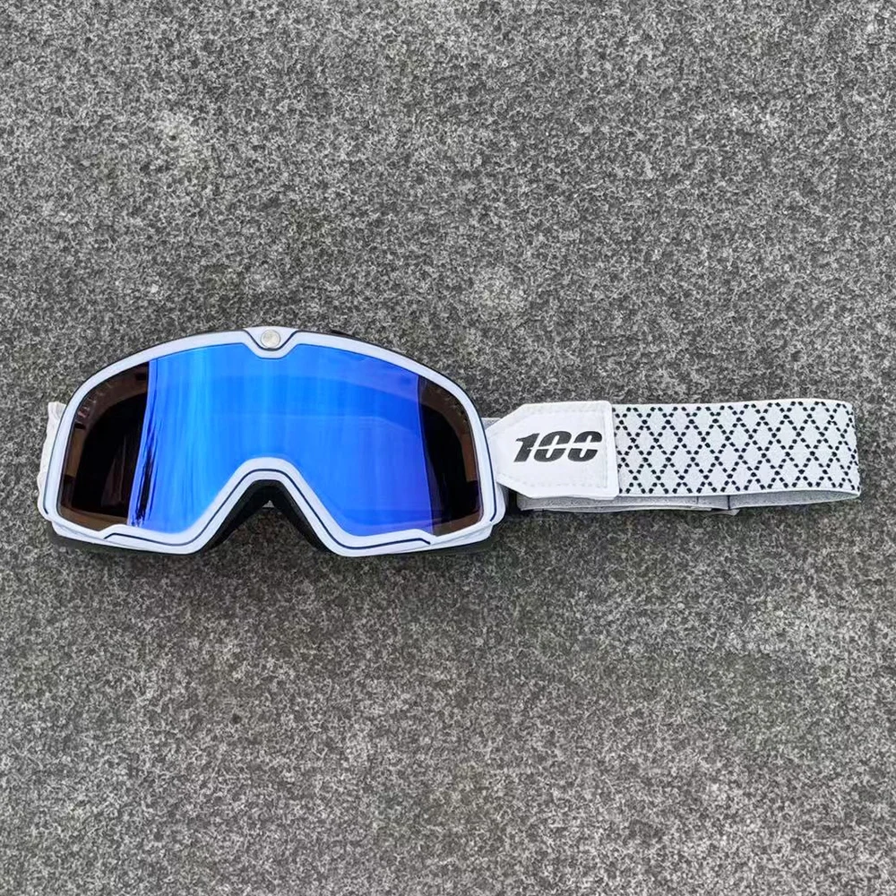 

Ретро мотоциклетные очки, ветрозащитные солнцезащитные очки для мотокросса, винтажные очки для шлема, велосипедные гонки, кафе-гонщики