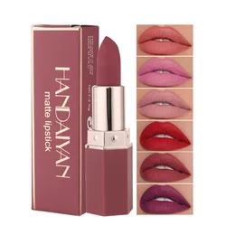 HANDAIYAN-pintalabios mate de 6 colores, bálsamo labial de belleza, brillo labial, resistente al agua, 24 horas, envío gratis