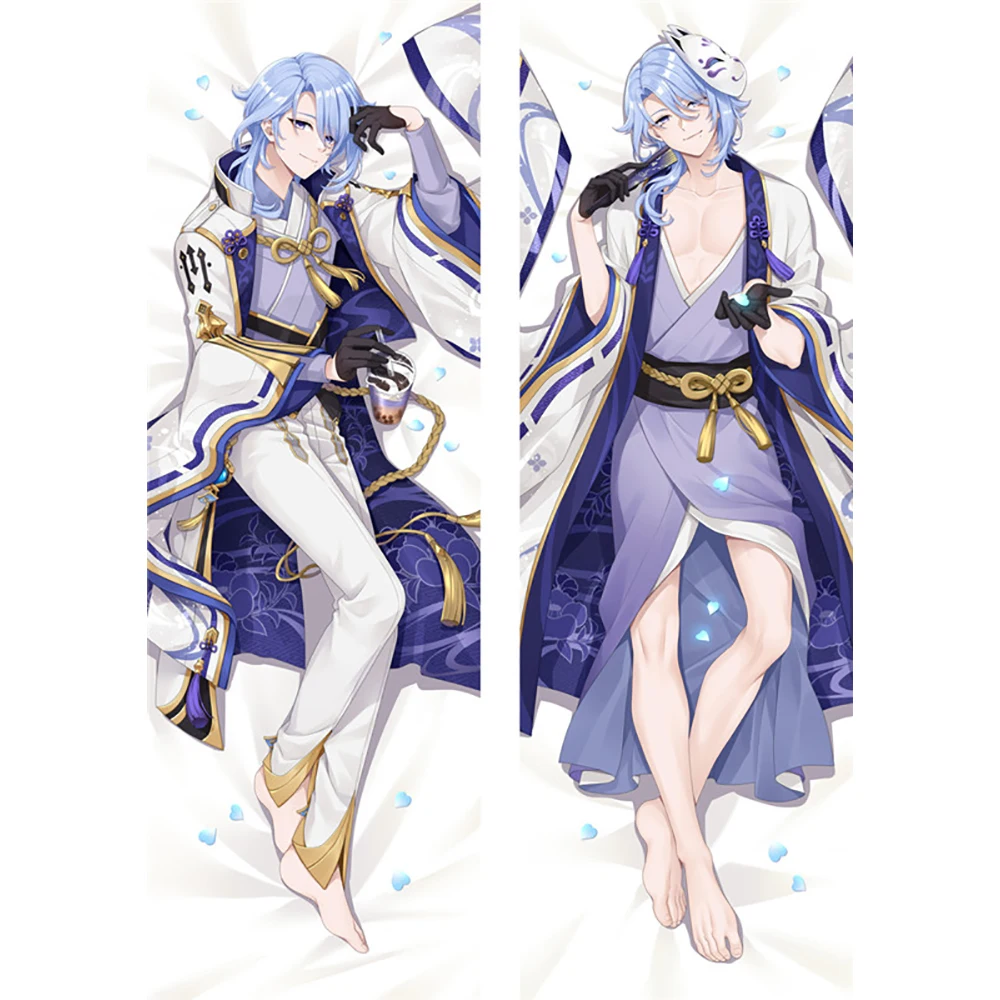 

60*180cm Genshin Impact Kamisato Ayato Dakimakura Hugging Body Pillow Case Cosplay Japanese Otaku Pillow Cushion Cover Gifts