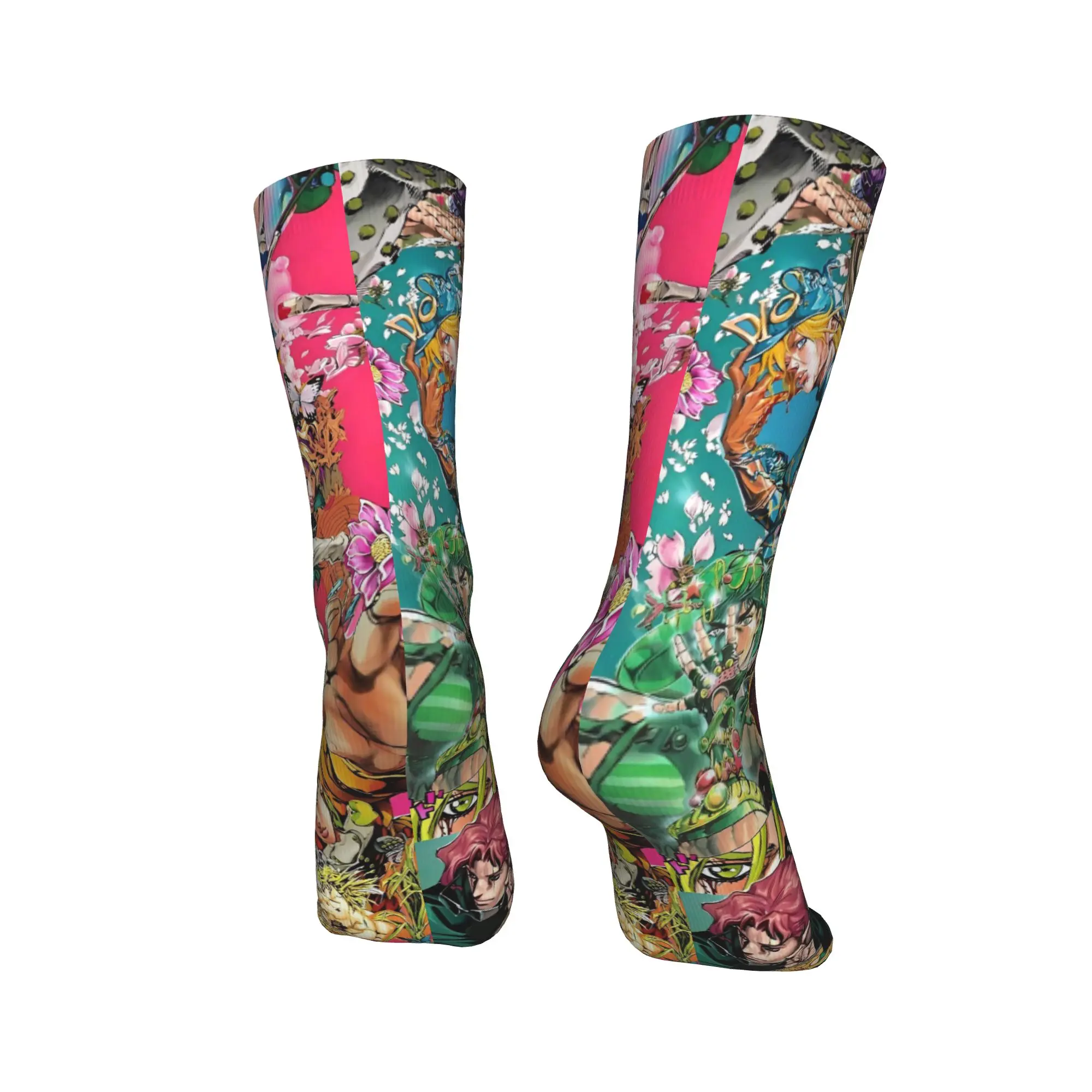 Anime JOJOS BIZARRE ADVENTURE Calze Calzini casual Donna Uomo Calzini traspiranti Inverno Skateboard Stampato Anti batteriano