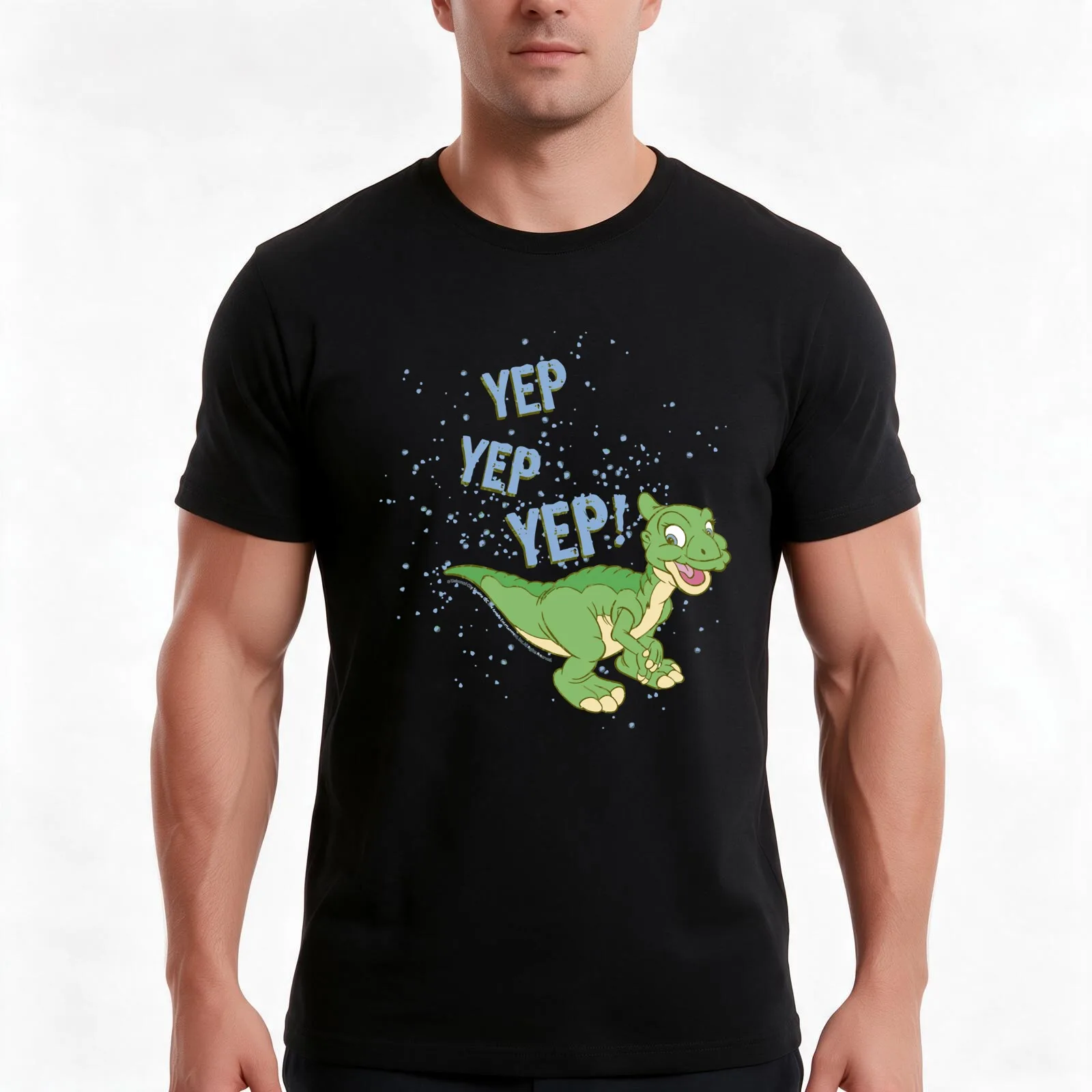 Endowed Beauty Dino Cera Good Land Before Time Ducky Yep Yep Yep Sprinkle retro Wave T-Shirt, Summer Casual Cotton Tee