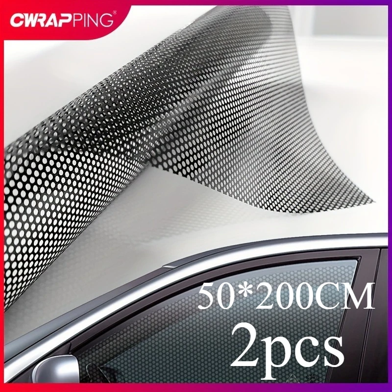 

2pcs Single-layer transparent sheet packaging film, self-adhesive car stickers, car window sunshade film - low price,