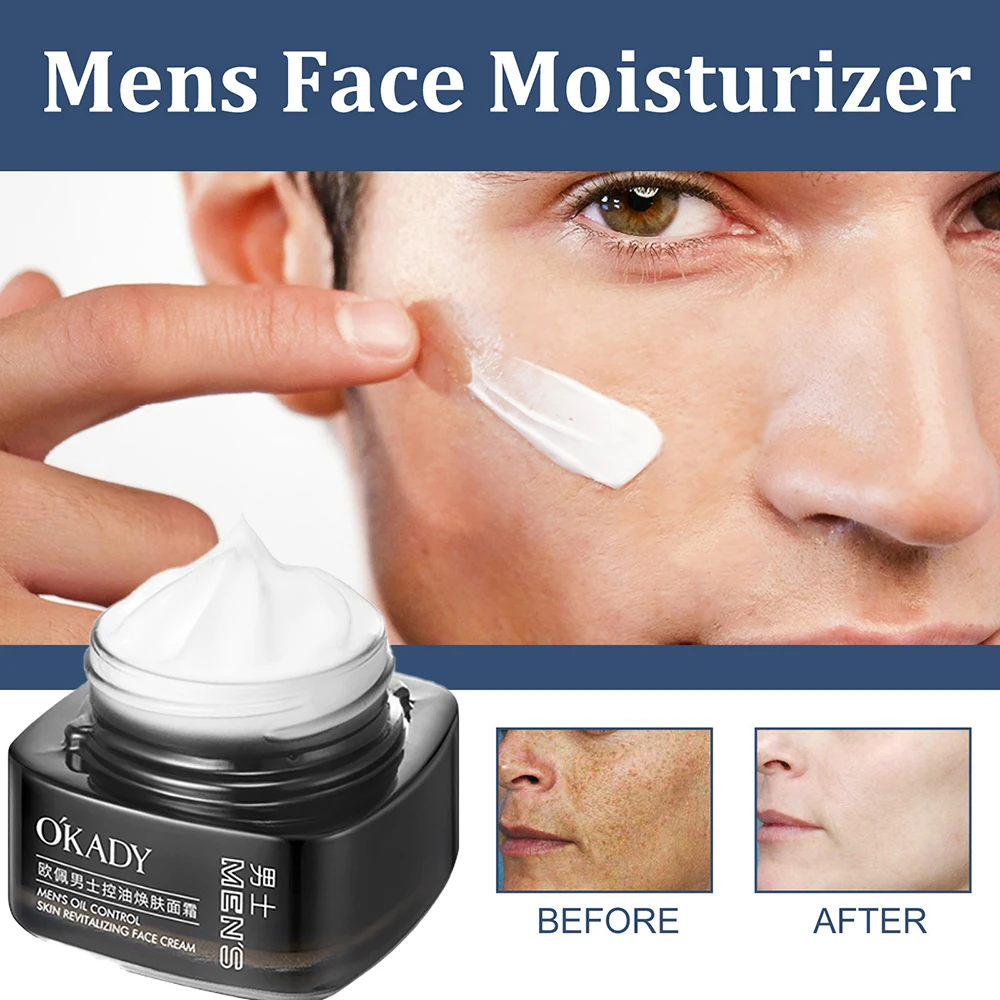 

OKADY Men's Oil Control Skin Revitalizing Face Cream Day Cream Moisturizing Improve Dry Refreshing Smooth Face Beauty Care