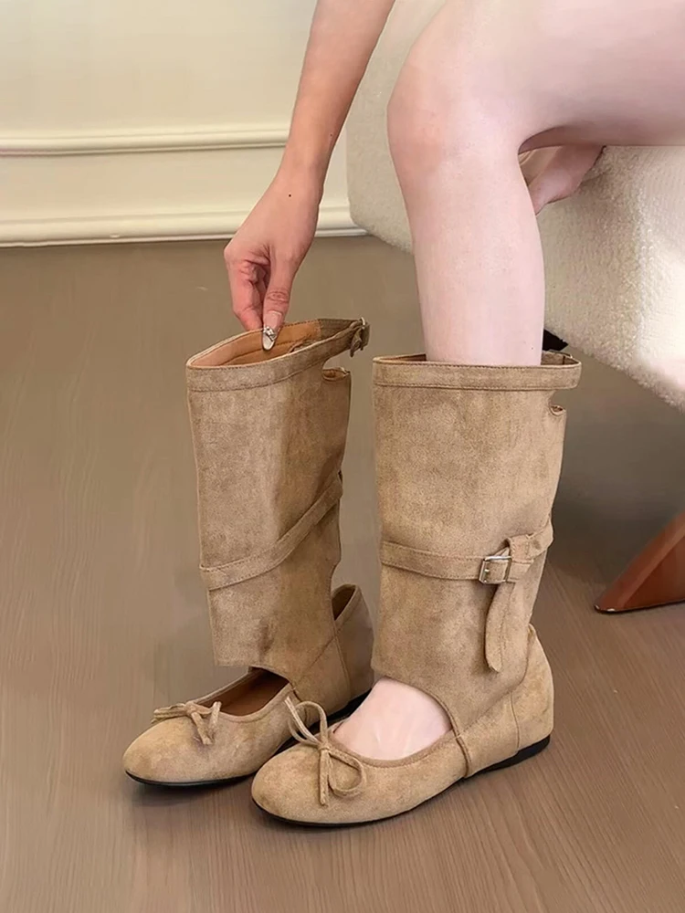 bottes-western-style-ballet-tendance-pour-femme-a-bout-rond-avec-nœud-talon-rehausse-tube-creux-version-cuir-–-bottes-cool