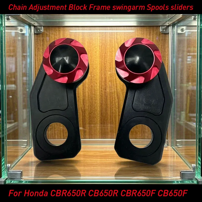 For Honda CBR650R CB650R CBR650F CB650F CBR 650R/650F CB 650R/650F Chain Adjustment Block Frame swingarm Spools sliders