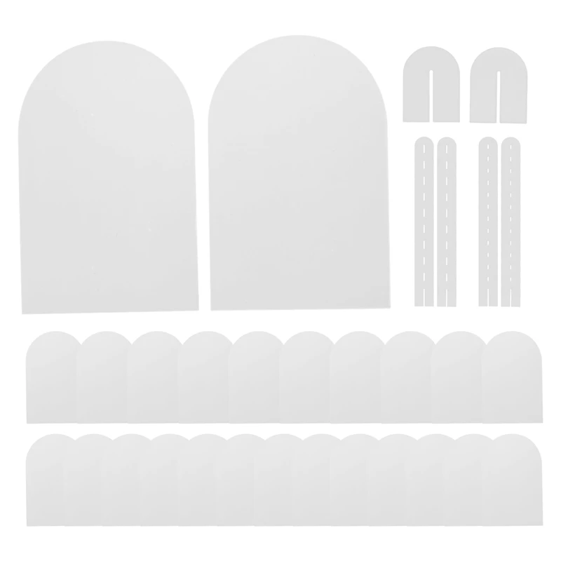 

BYBS-25 Sets 4 X 6 Inch Clear Arch Acrylic Sign With Stand Blank Arched Round Top Sheet Arch Table Numbers For Wedding