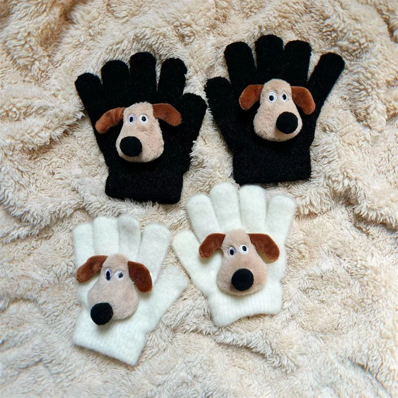 Wallace&Gromit animation peripheral cartoon autumn and winter warm and cold outdoor all-inclusive split-finger high-value gloves