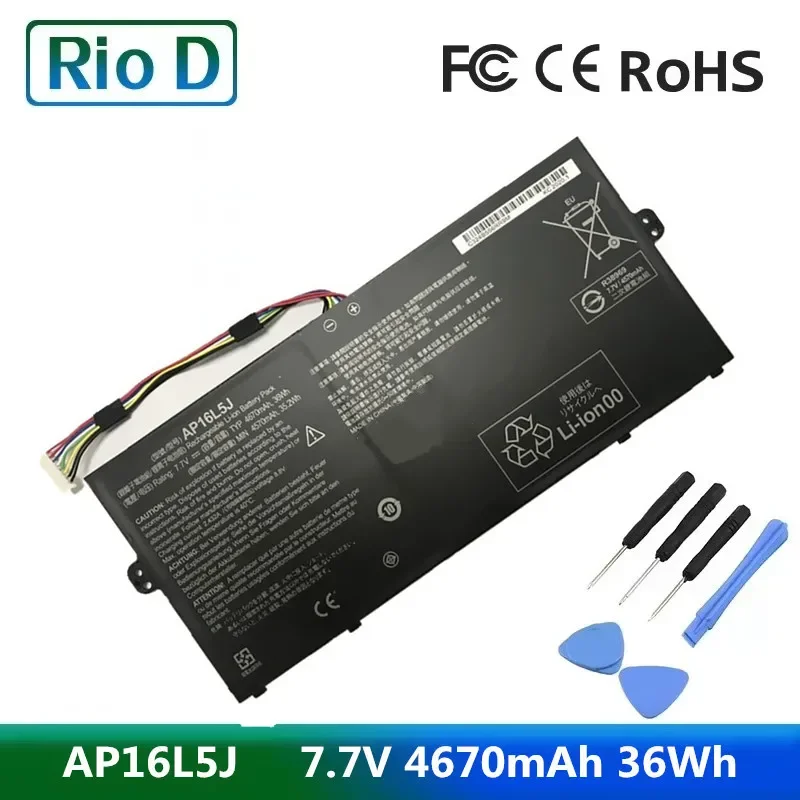 

AP16L5J 7.7V 4670mAh New Laptop Battery For Acer Aspire Swift 5 SF514-52T Spin 1 SP111-32N 2ICP4/91/91 36Wh