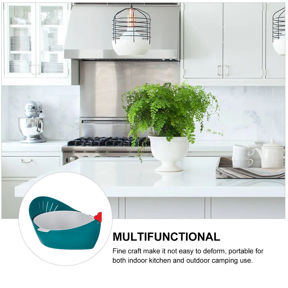 

1Pcs Kitchen Fruit Vegetable Draining Basket Double-Layer Food Washing Bowl and Practical for Indoor Outdoor Use