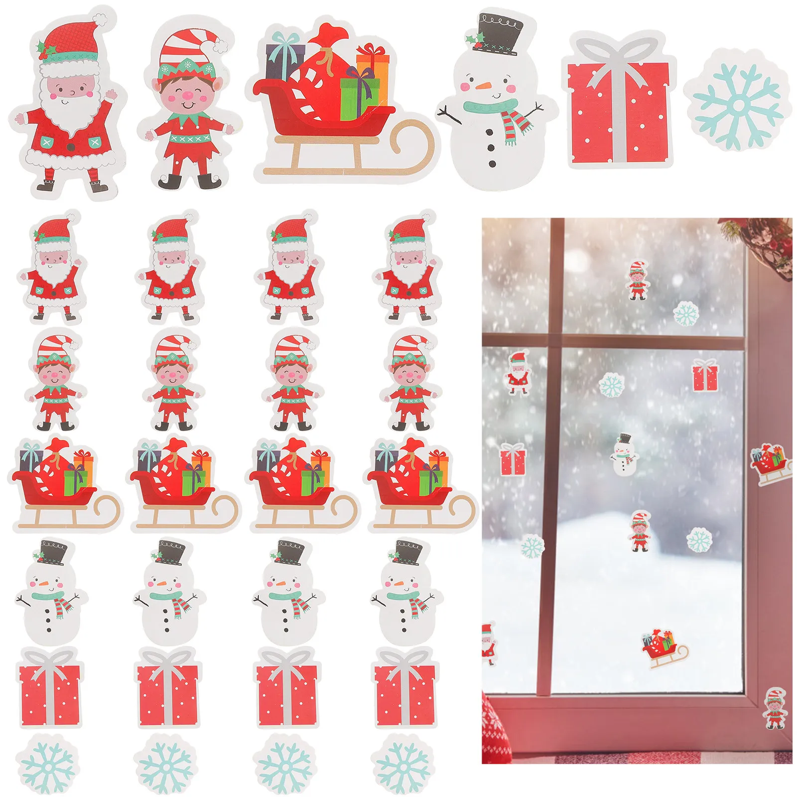 40Pcs Stiker Natal Perekat Sen - Snowflake Window Decal ulasan dan harga