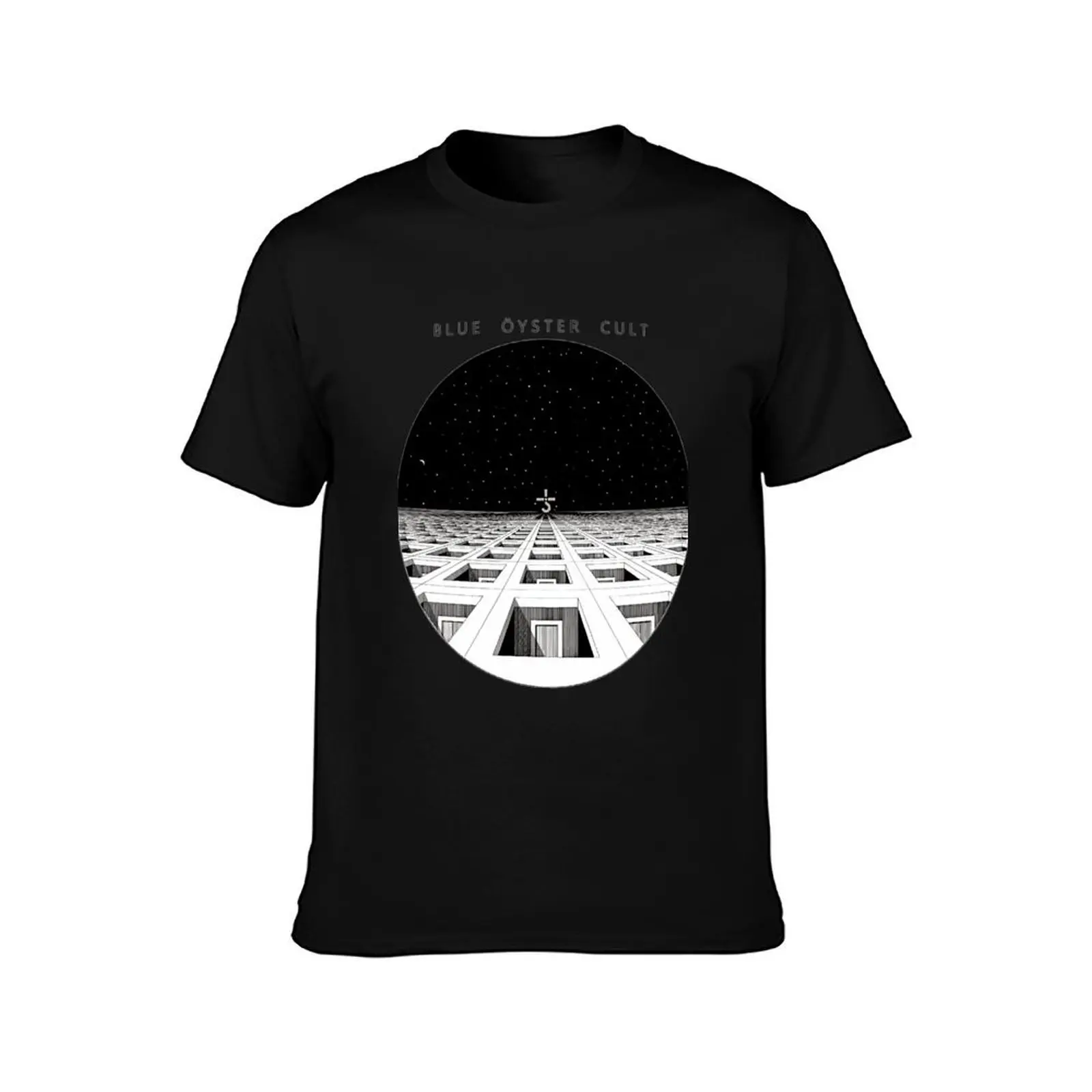 Blue ?yster Cult Debut LP T-Shirt, Summer Casual Cotton Tee, Oversized Streetwear Tops, Vintage Graphic Print, Unisex Men Women