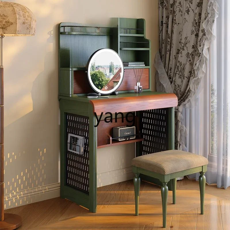 LT retro high-value small apartment master bedroom solid wood simple modern new Chinese dresser