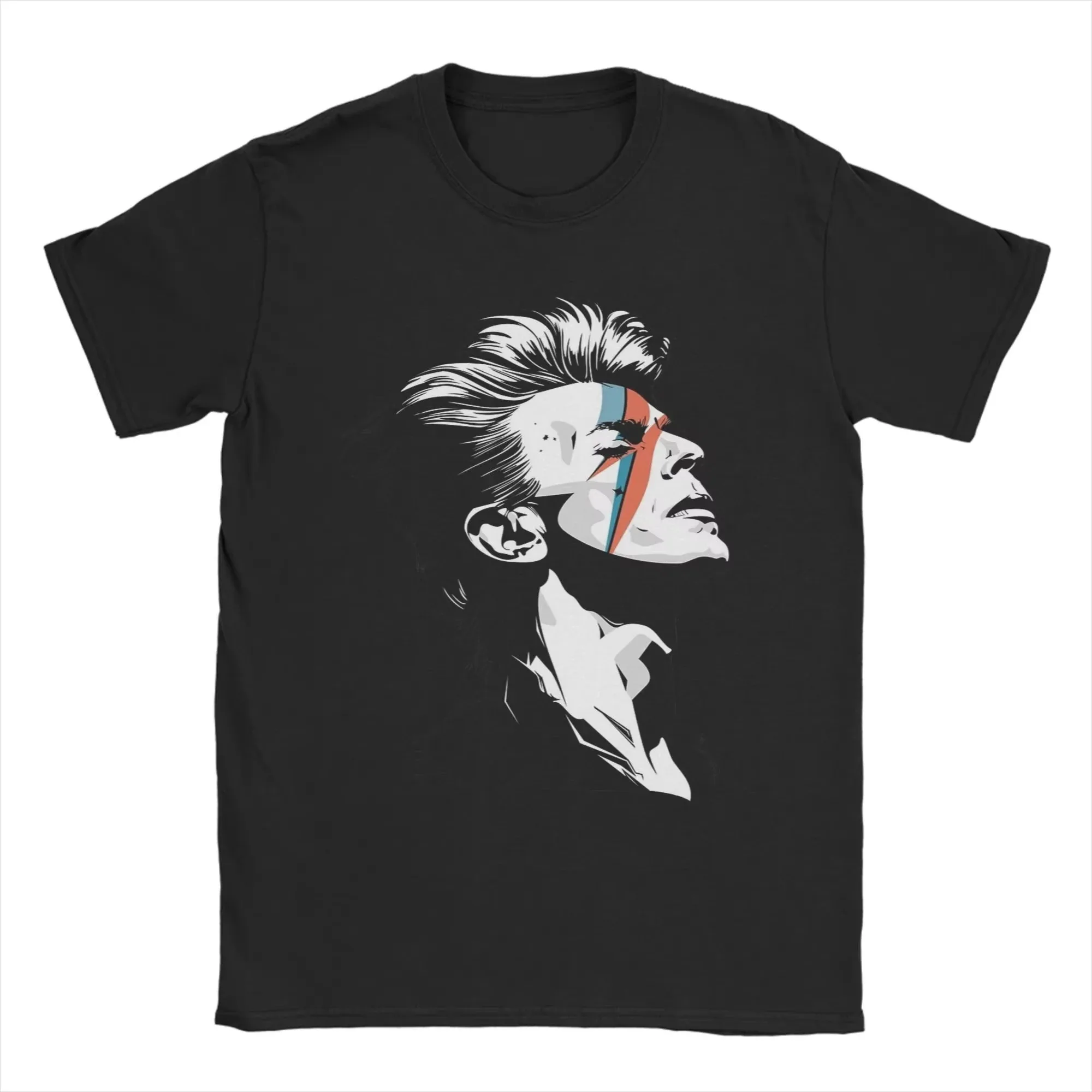David Bowie Classic Poster Print T-shirt Men Women Crewneck Cotton Fashion Summer New Tee Oversized High-street Casual Loose Top