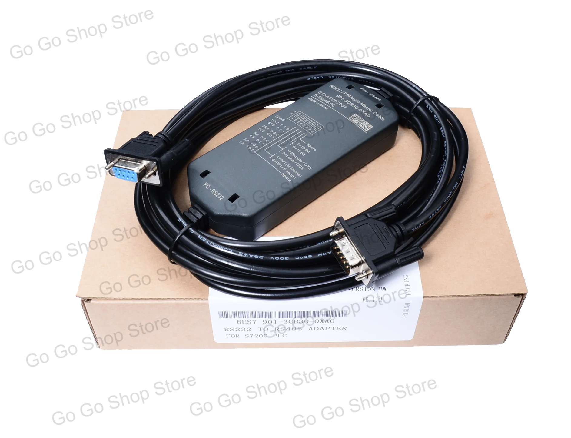 6ES7901-3CB30-0XA0 S7200 Isolated Programming Cable with DIP Switch PC-PPI 232 Serial Port