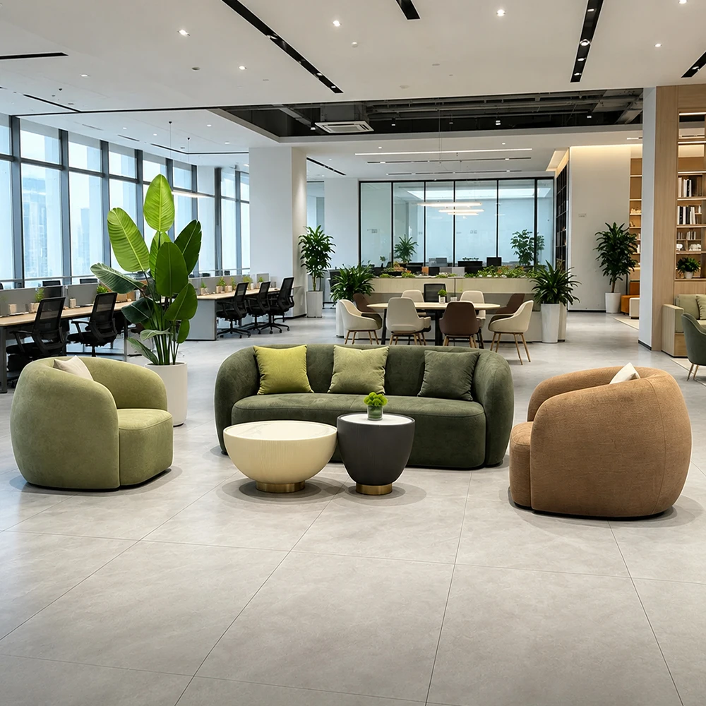 Modern Bubble Office Lounge Sofa Set Velvet Customizable Reception Area Seating OEM Wholesale Factory Supplier Hotel Lobby