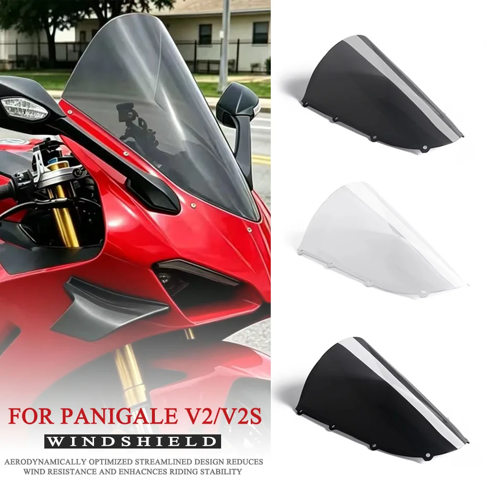 

Motorcycle Front Windshield Acrylic Heightening Extension Windscreen Deflector Accessories For Ducati Panigale V2 V2S 2025 2026