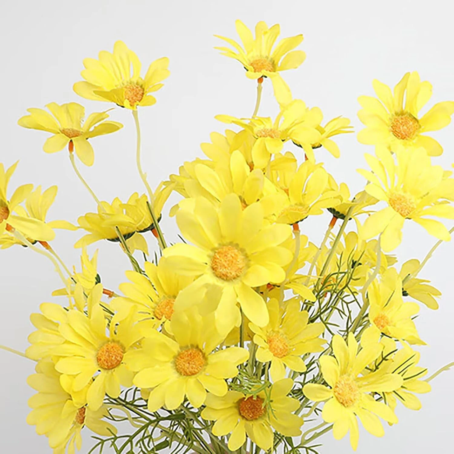 

10 Pieces Artificial Flowers Silk Daisy Bridal Bouquets Vases Home Room Wedding Garden Decoration DIY Gifts Fake Plants Art Wall