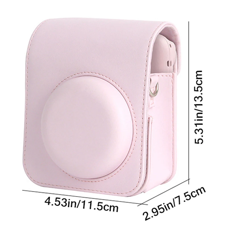 1Pc For Instax Mini 12 Camera Case PU Soft Protective Trave Bag Fujifilm Film With Shoulder Strap