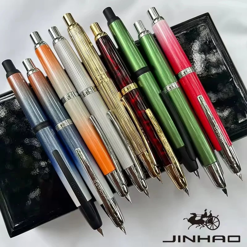 

Высококачественная перьевая ручка JINHAO 10 Press (металл) — наконечник EF/F, конвертер чернил, зажим, многоразовый для школьных канцелярских товаров и подарков