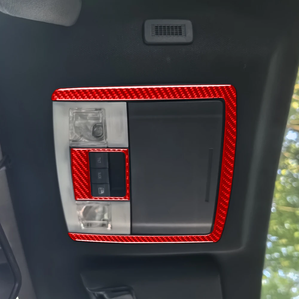 

For Ford Raptor F150 2009-2014 Carbon Fiber Roof Reading Light Lamp Panel Decorative Cover Car Accessories Decoration Sticker