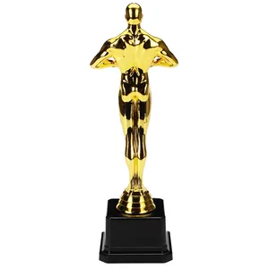 Kleine plastische Trophäe, die in Gold, Repliken von Preisen, Partygeschenken und Feierlichkeiten, handgefertigte Erinnerungen, 18 cm, 21 cm, 26 cm gebadet wurde Haupttrofeo -Oscar -Verkauf - №6