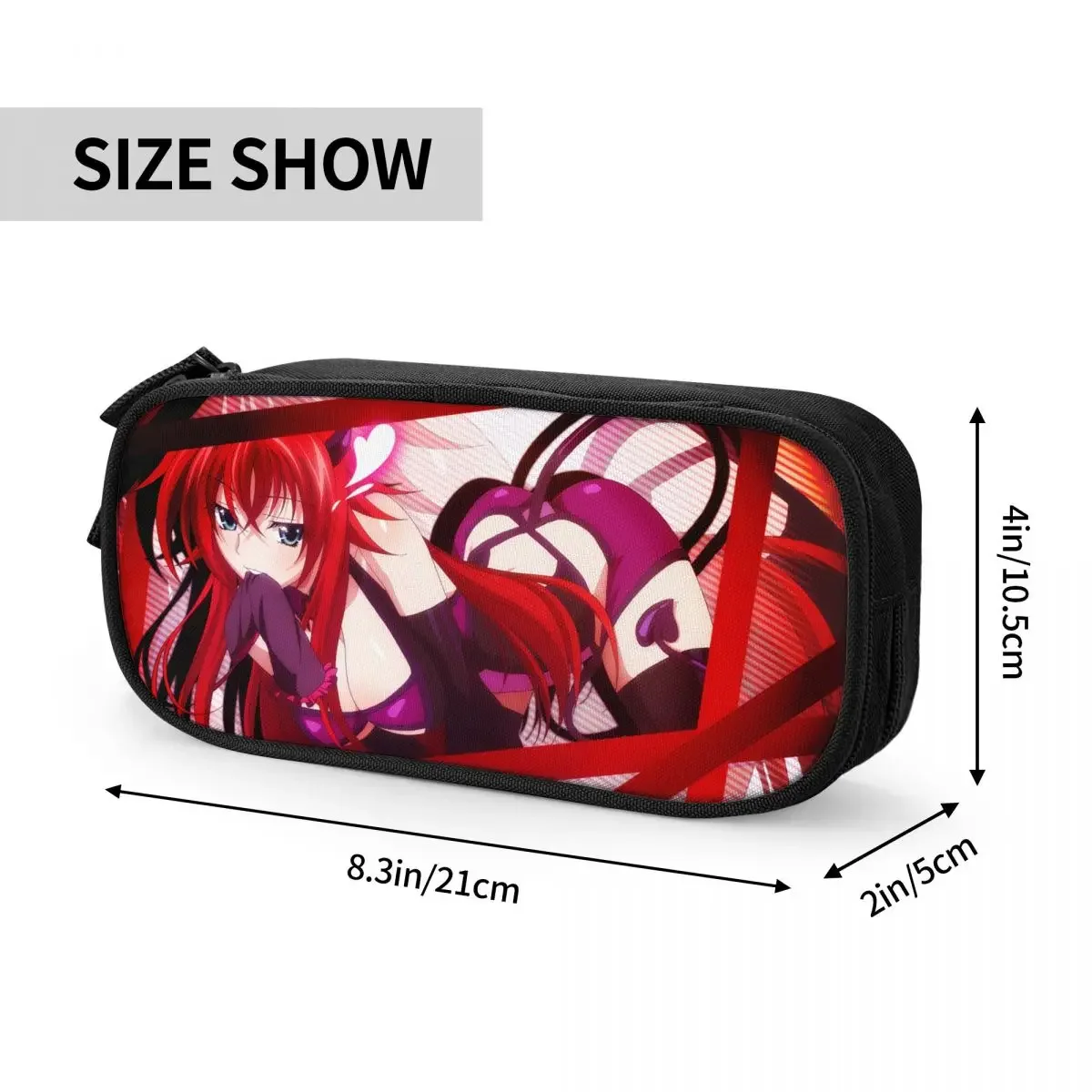 Anime High School DxD Big Capacity Pencil Pen Case Office College School Large Storage Bag Pouch Holder Box Organizer