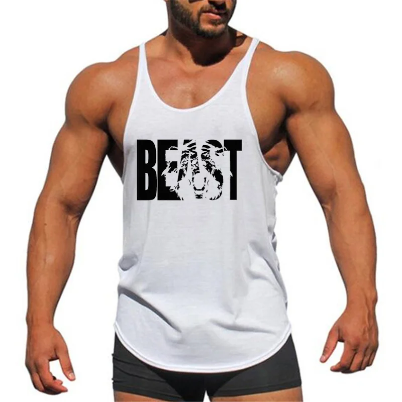 2022 Cotton Gyms Tank Tops Men Sleeveless Tank Tops For Boys Bodybuilding Clothing Undershirt Fitness Stringer Vest