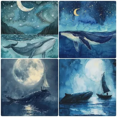 quebra-cabeca-de-barco-a-vela-com-lua-e-baleia-em-aquarela-azul-decoracao-de-parede-vintage-com-noite-estrelada-e-cetaceos-gigantes