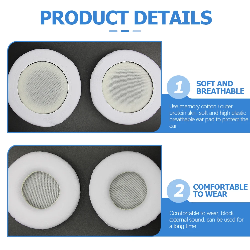 

1 Pair Headphone Cushion Replacement Soft Memory Foam Earpads Noise Blocking Comfortable Ear Cups Earmuff For Headphones Headset