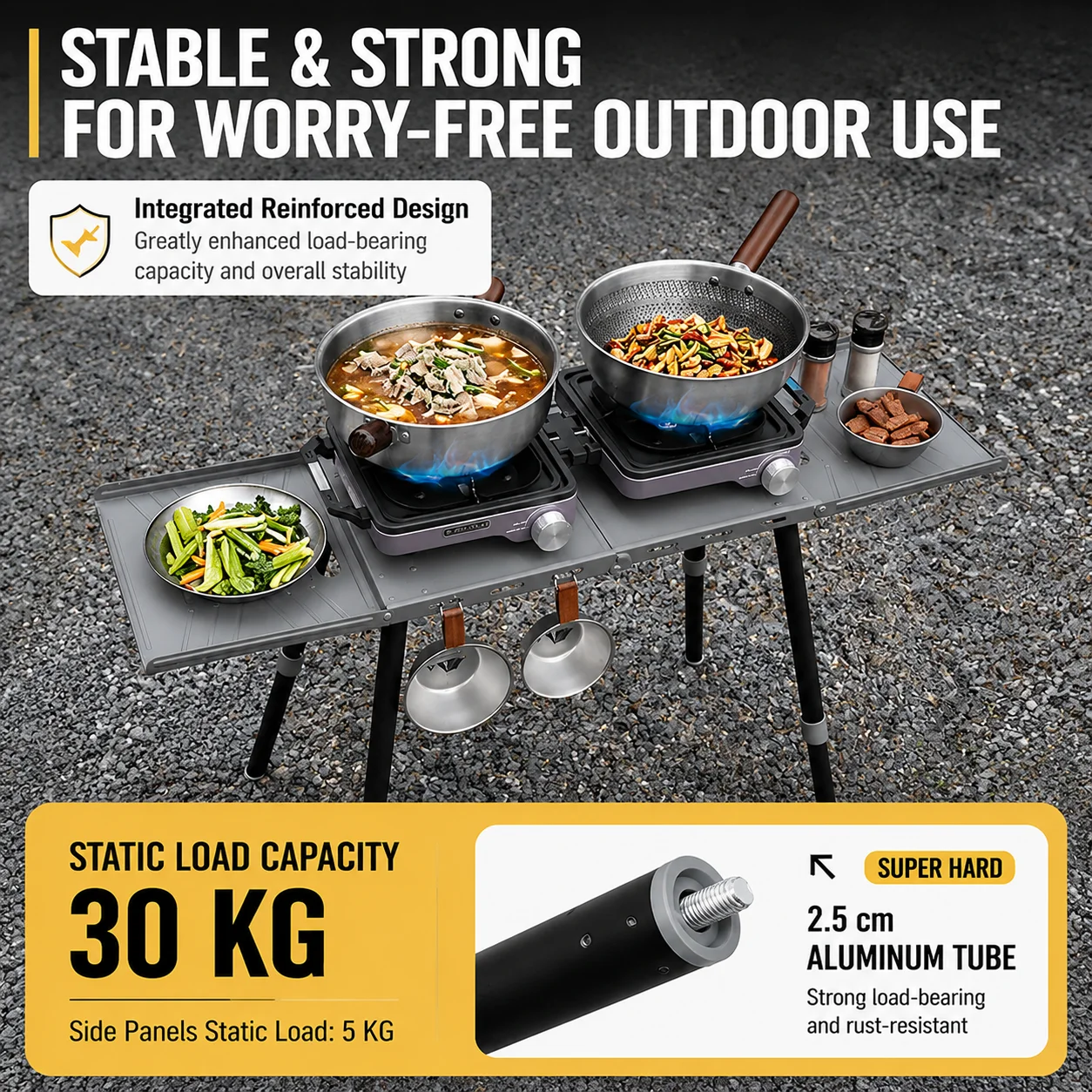 Folding Camping Table, Lightwe - Camping Cooking Table With Windshield 评论和价格