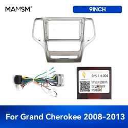 9 Inch 2 Din Auto Radio Frame Cable For Grand Cherokee 2008-2013 Car Player DVD Dashboard Audio Panel Mount Installation Fascia