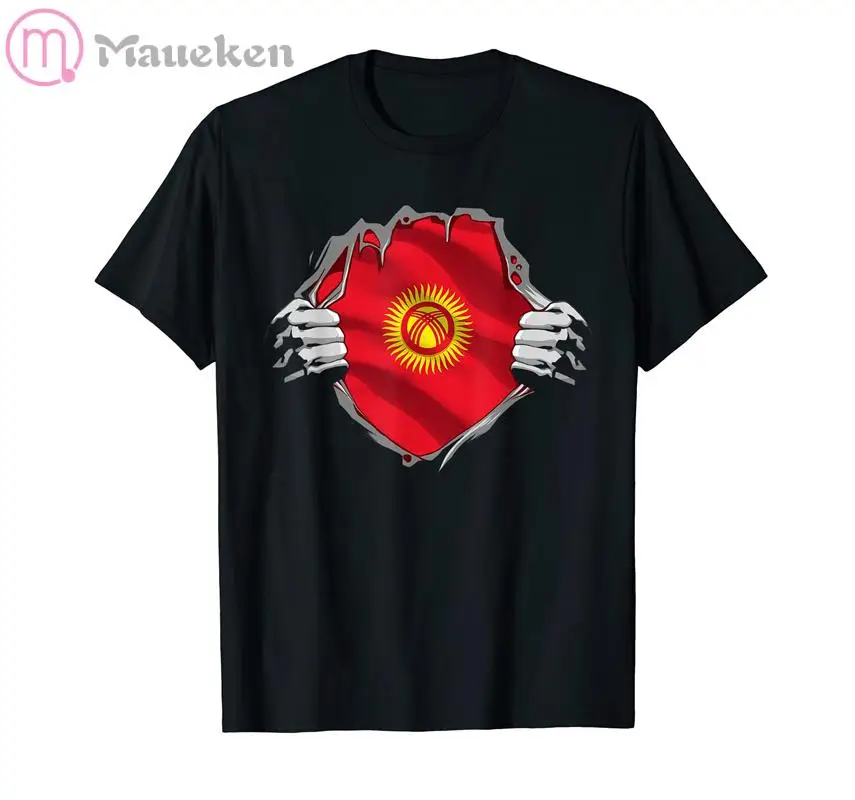 2022 Kyrgyzstan Kyrgyz T Shirt Fashion Nation Team 100% Cotton t-shirt Clothing Tees Country KG KGZ Flag