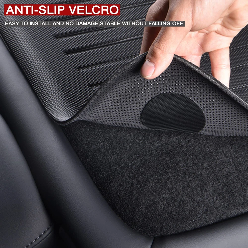 Rücksitz-Rückenschutz für Tesla Model Y 2020-2024, Kofferraum-Anti-Kratz-Pad, Anti-Schmutz-Innenmatte mit Klettverschluss – Detail 4