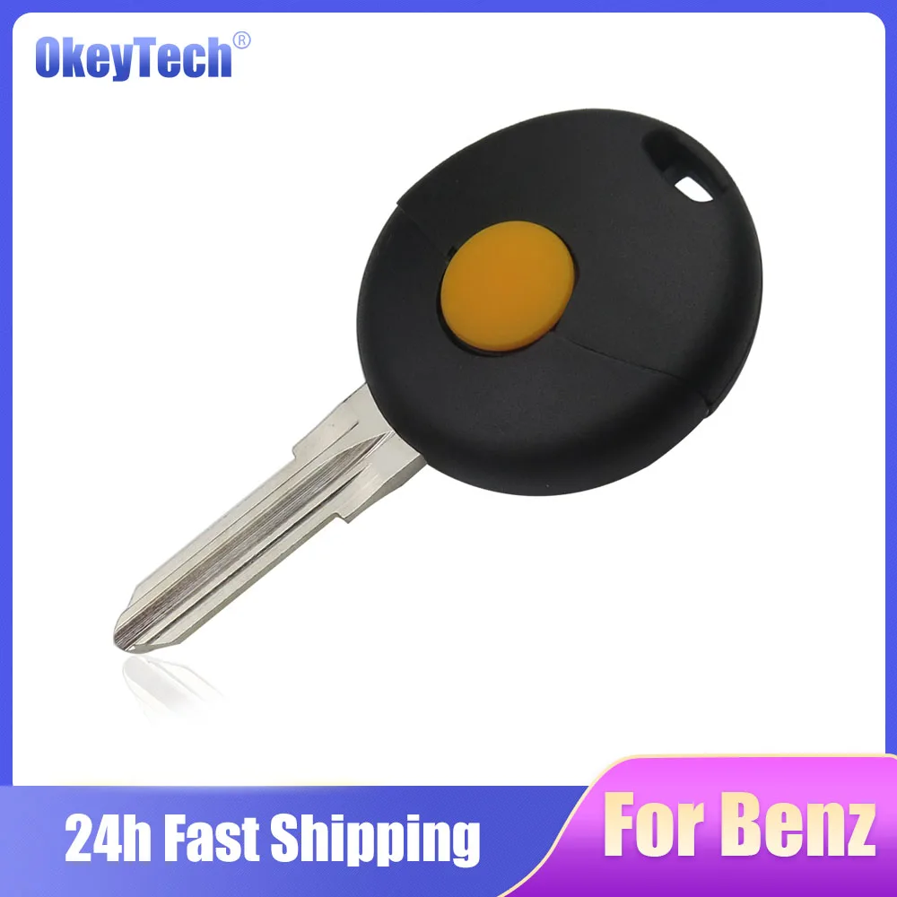 

OkeyTech 1 Button For Benz Mercedes Smart Fortwo 450 Cabrio City Cross Forfour W124 W202 W210 Remote Car Key Shell Cover Case