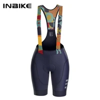 INBIKE, pantalones cortos de verano para ciclismo de montaña, pantalones acolchados con pechera para bicicleta para mujer, pantalones de ciclismo, ropa para bicicleta de carretera, pantalones cortos de montaña con relleno