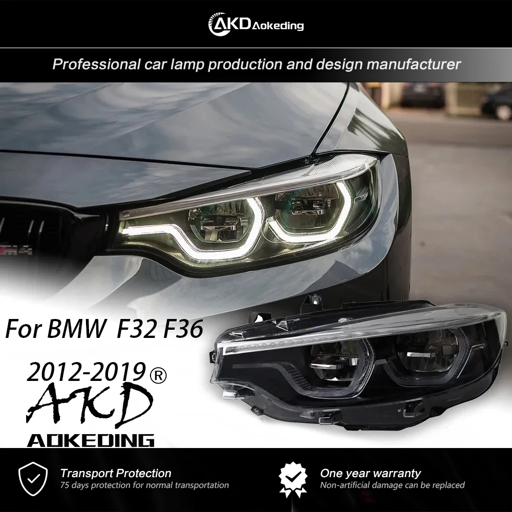 AKD Front Lamp for BMW F32 4Series LED Headlight 2013-2019 F36 F80 F33 DRL 425i 428i 430i 435i Signal Head Lamp Auto Accessories