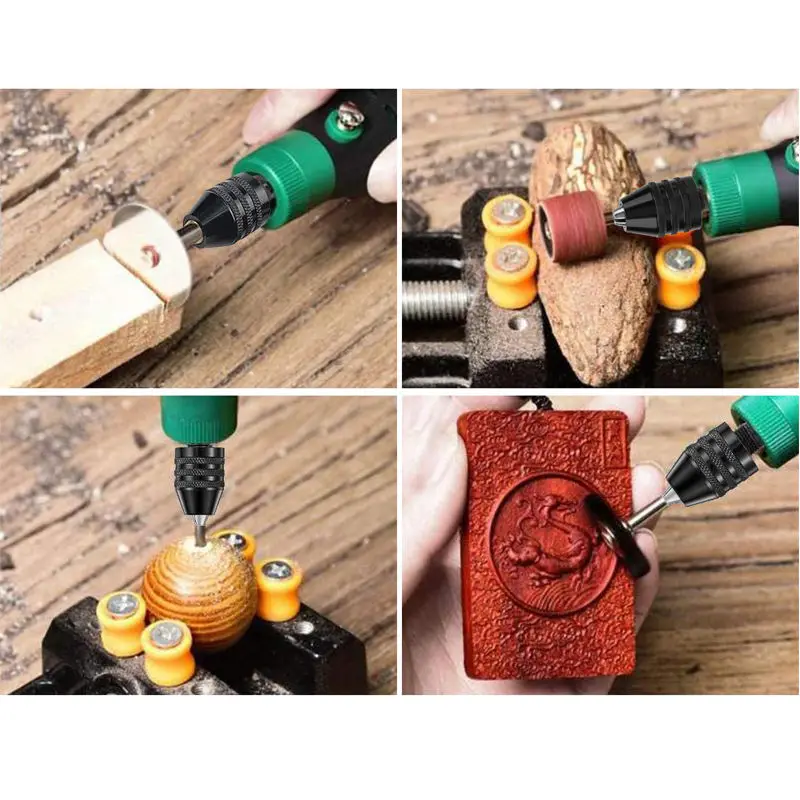 1Pcs Quick-change Chuck Hexagonal Handle Alloy Material Three-jaw Self-centering Twist Drill Electric Grinder Drill Chuck