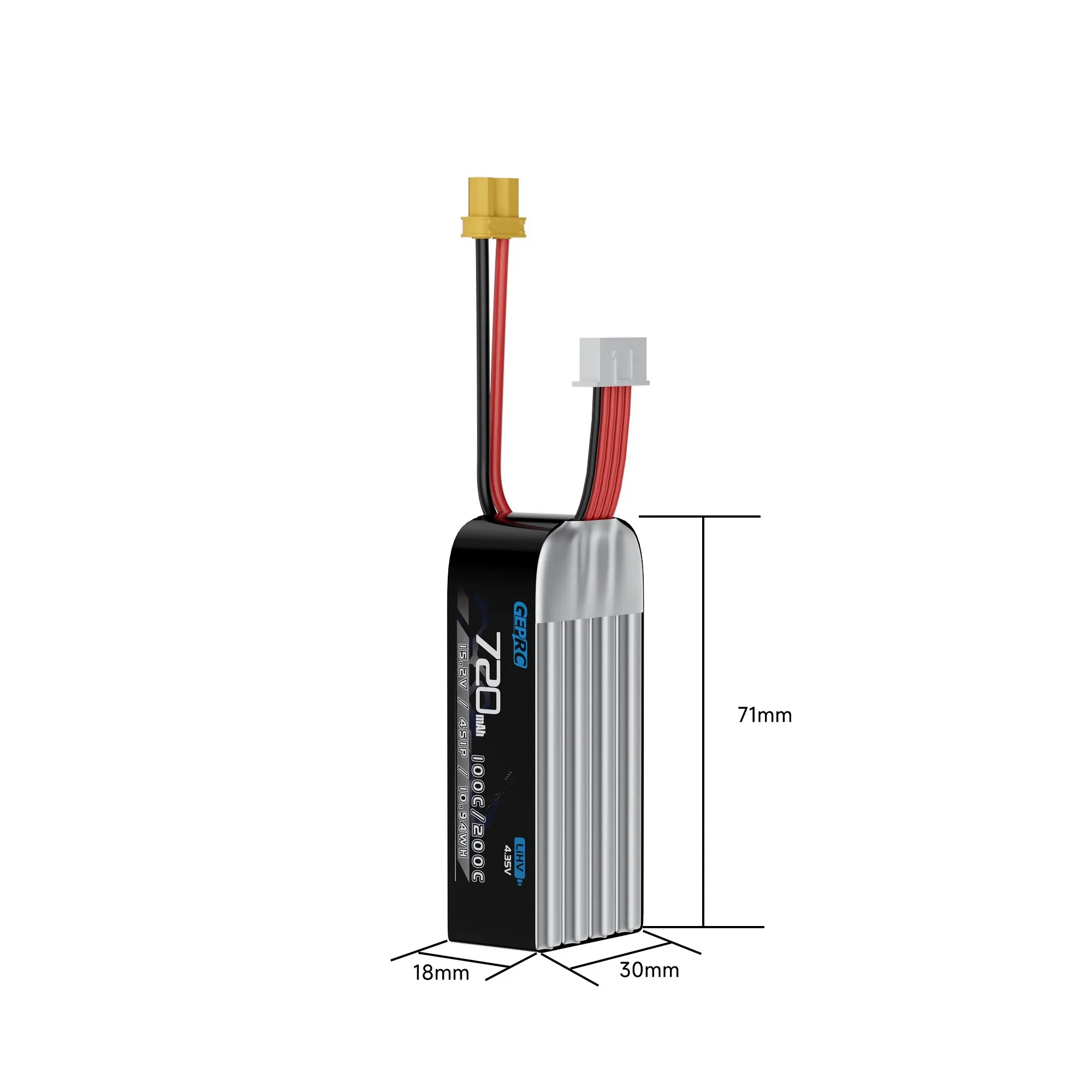 GEPRC LiHV 4S 720mAh 100C Battery 15.2V 4S1P 72g XT30 Suitable 2-4inch For RC FPV Quadcopter Drone Accessories Parts