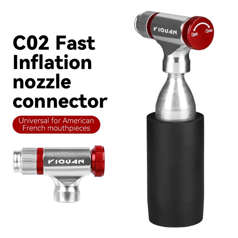 CO2 دراجة منفاخ لإطارات السيارة CO2 مضخات نافخة رئيس دراجة من سبيكة الألومنيوم الإطارات مضخة أداة دراجة صغيرة CO2 مضخة دراجة الملحقات #1