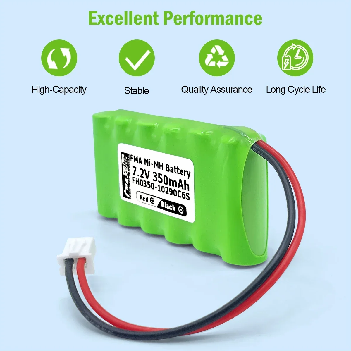 House Alarm Ni-MH Rechargeable Battery 2/3AAA 7.2V 350mAh for ASG B&T5 A5 Model Airsoft Weapon Cordless Phone