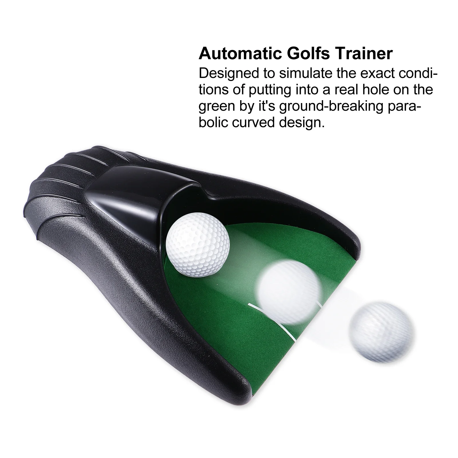 وضع كأس السيارات الكرة Returner تصميم منحنى مكافئ داخلي في الهواء الطلق ممارسة التلقائي آلة تدريب الغولف إكسسوارات الغولف #1